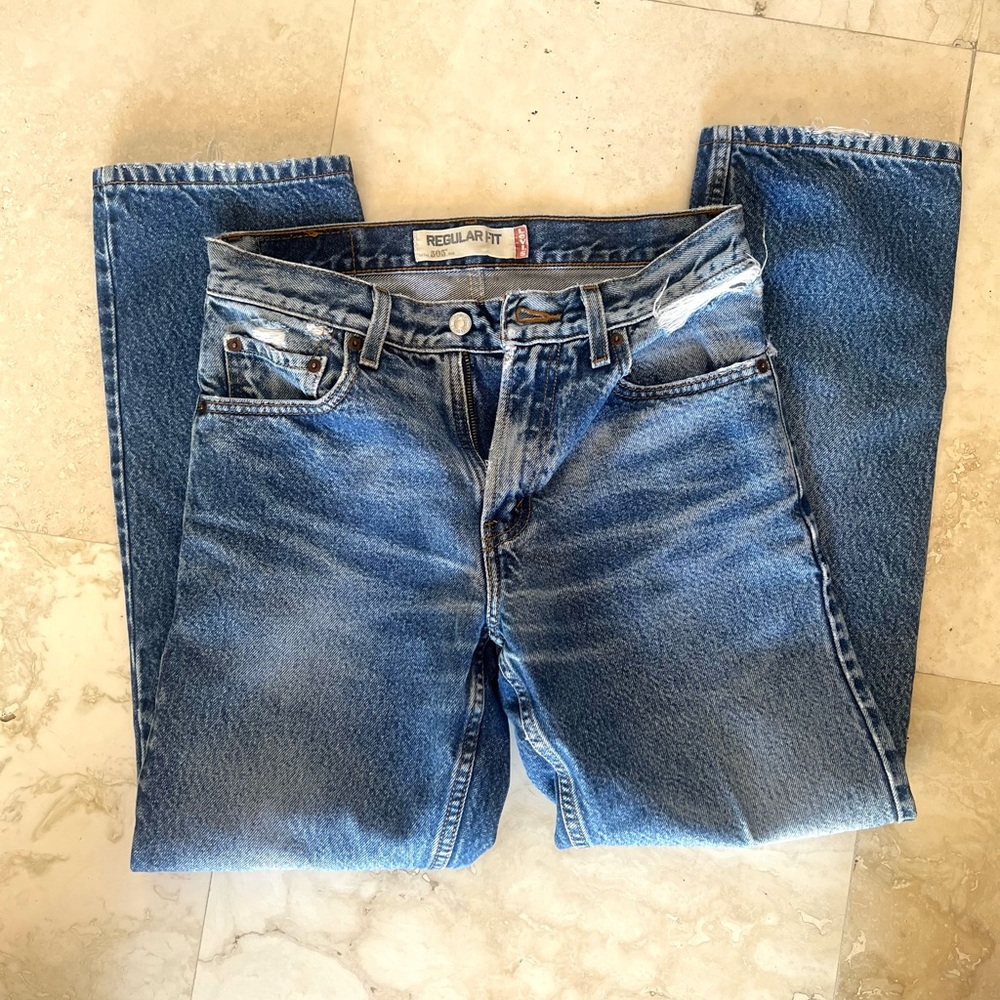 Levi's 505 Relaxed Fit Denim Jeans in Classic Blue